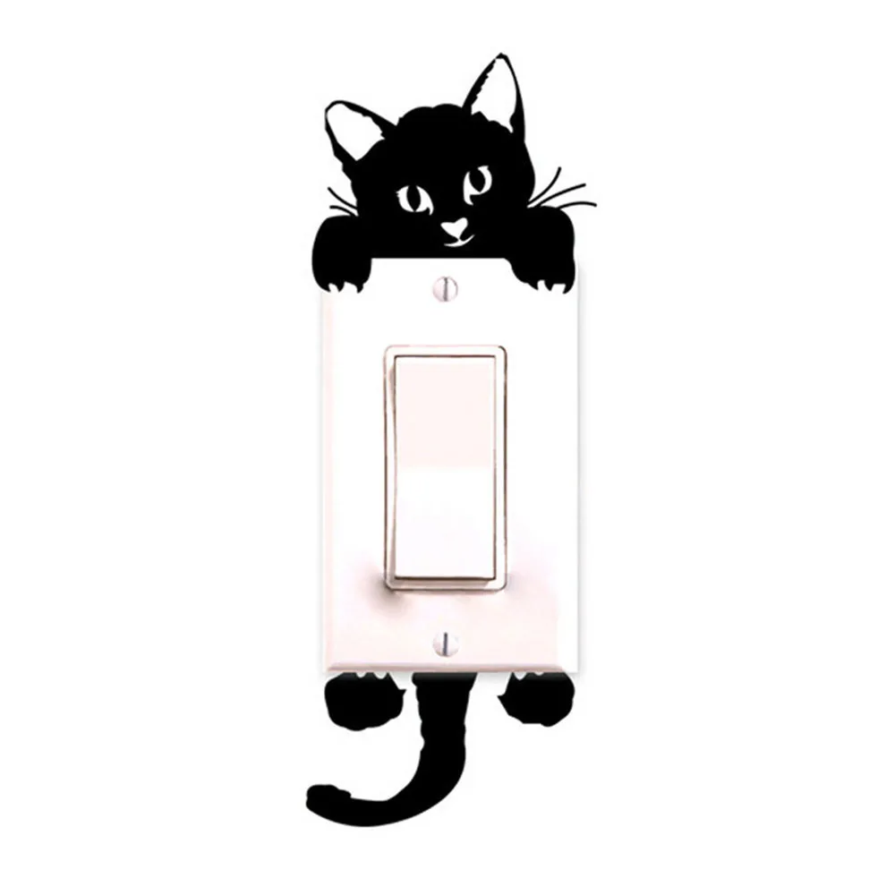 DIY Funny Cute Cat Dog Switch Stickers Wall Home Decoration Bedroom Parlor Z9 | Дом и сад