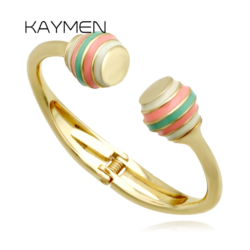 

KAYEN New Arrivals Enameled Colorful Cuff Bracelet Statement Boho Bangle For Women Girls Party Prom Jewelry Accessory Wholesale