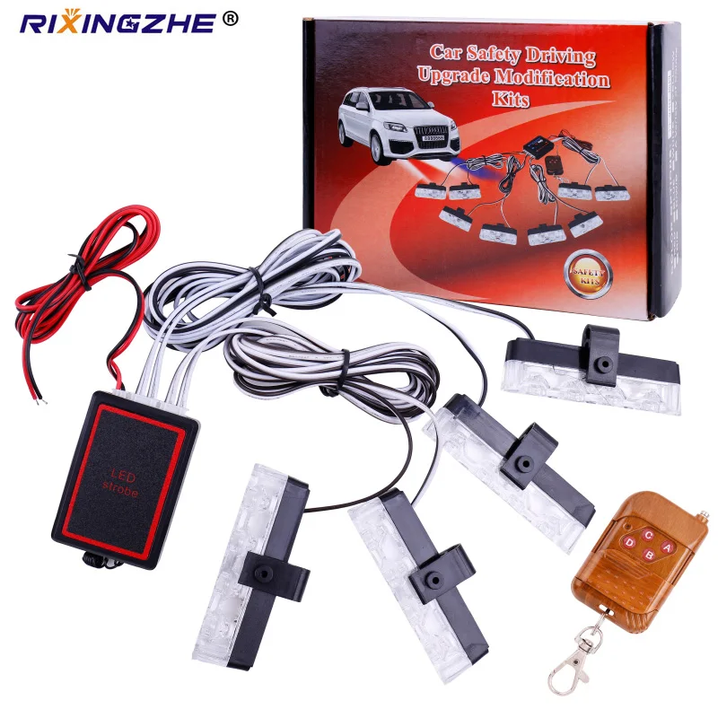 RXZ Flasher полицейский светильник стробоскоп предупреждающий 4x 4/led 4 в 1