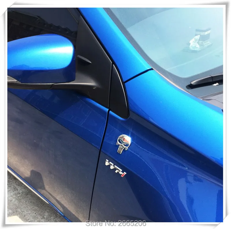 Хо стайлинга автомобилей Металл Каратель эмблема череп значок для BMW e46 Benz w204 Audi a4