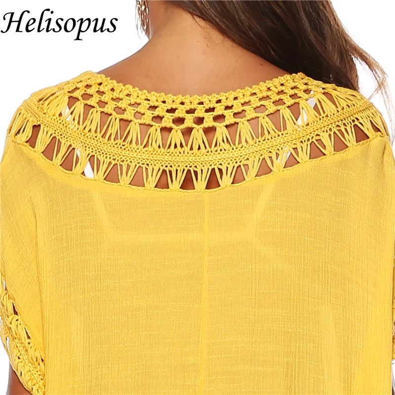 Новинка 2019 туника кафтан Пляжное платье женское бикини для плавания накидка