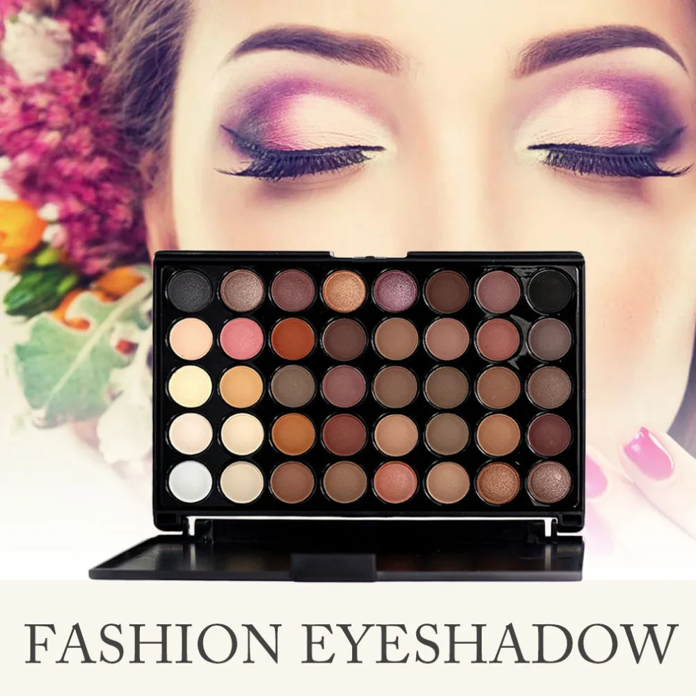 Профессиональные 40 цветов Палитра теней для век feel Earth color матовые мерцающие