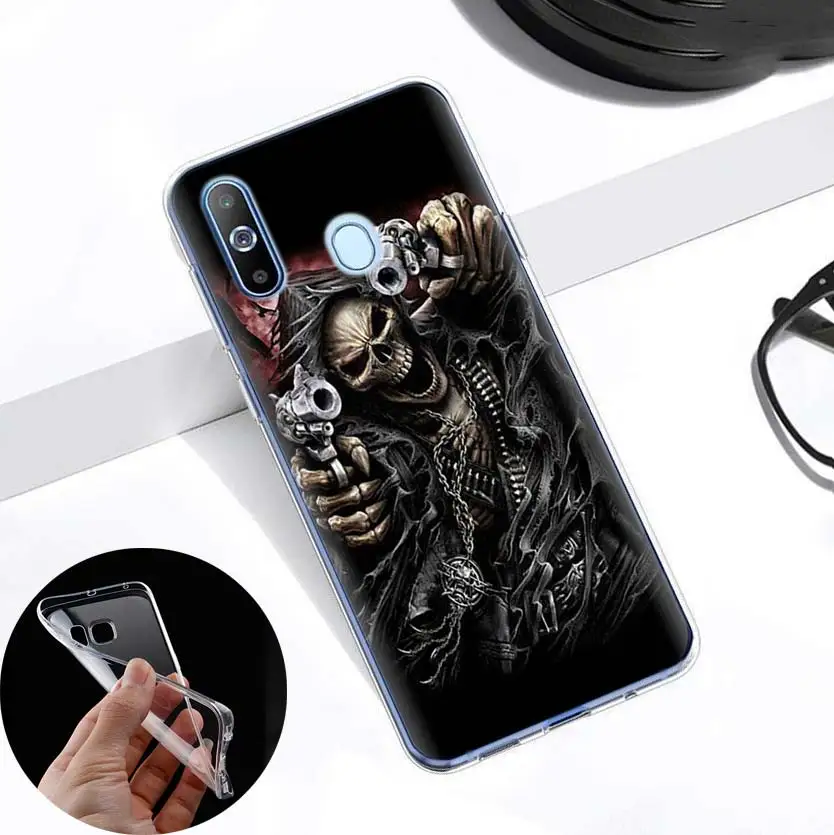 Мрачный Жнец "скелетная" тема, чехол для samsung A50 A70 A60 A40 A30 A20 A20e A10 M30 M20 M10 A7 A9 мягкий чехол для телефона из ТПУ с принтом "Coque