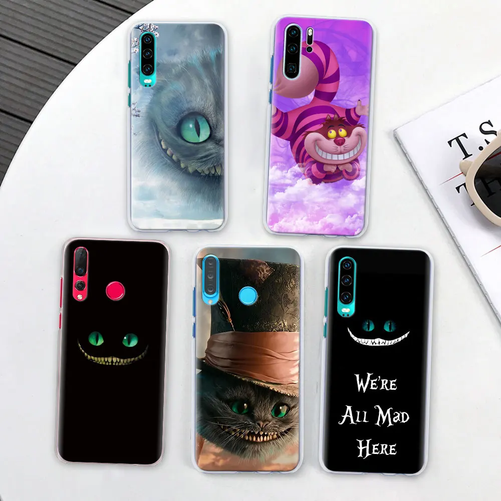 Алиса в стране чудес Чеширский кот чехол для телефона coque для huawei P30 Pro P10 P20 P30 Lite P8 P9 Lite P Smart Plus чехол
