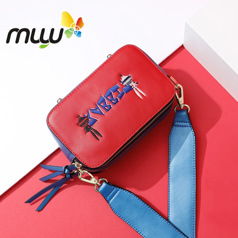 Muyu 2018 женские сумки через плечо с широкими лямками в японском стиле из