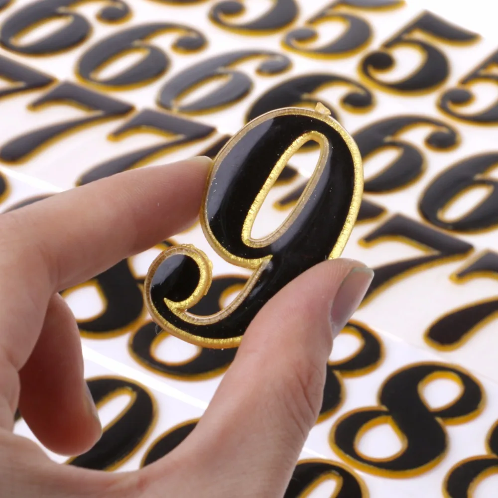 10 шт. DIY номер двери комнаты адрес офиса дома 0 9 знак отеля|Дверные таблички| |