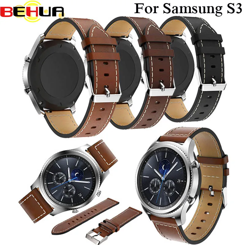 Ремешок для часов Samsung Gear S3 Classic Frontier ремешок из натуральной кожи 22 мм со стальной