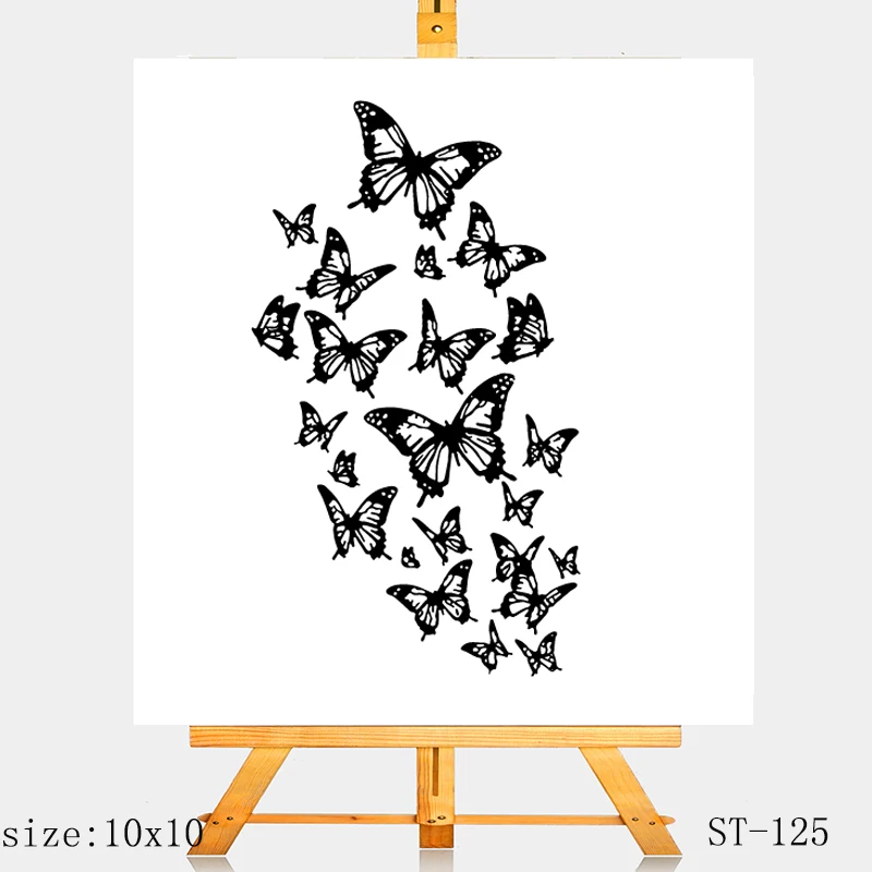 

AZSG Beautiful butterfly Clear Stamps/Silicone Transparent Seals for DIY scrapbooking Card Making