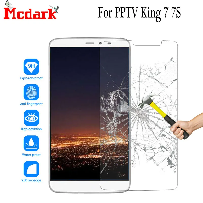 Mcdark закаленное стекло 2.5D 9h для PPTV King 7 Экран Protector 6 0 дюймов телефона Защитная