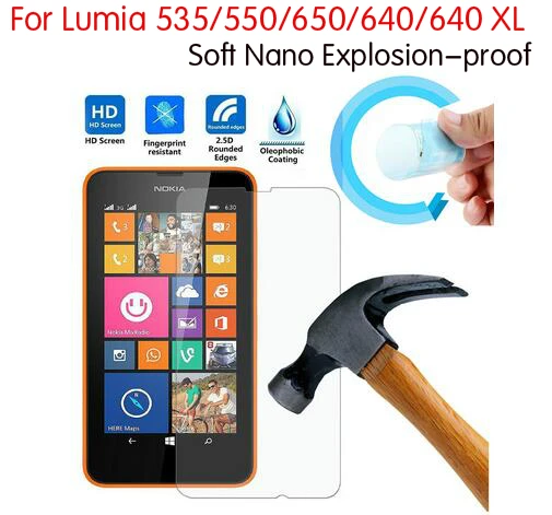 

Новинка Мягкая Взрывозащищенная защитная нано-пленка для Microsoft Lumia 535 550 650 640 XL покрытие не закаленное стекло