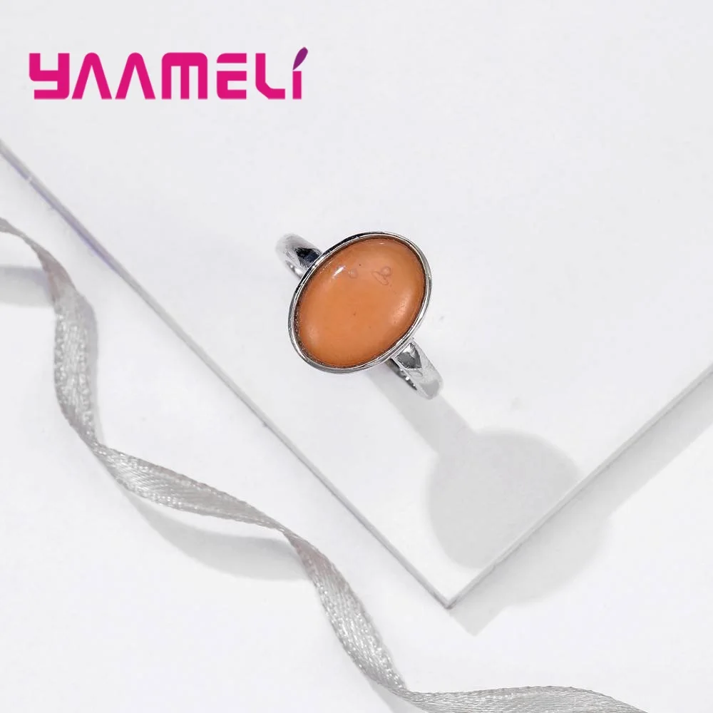 Красивый опал оранжевый цвет кольца на палец высокое качество серебро 925 пробы