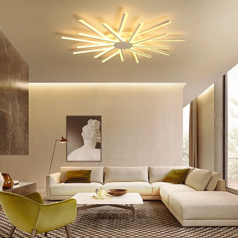 

Acrylic creative rotating Nordic ceiling lamp Simple modern bedroom living room warm home led ceiling light