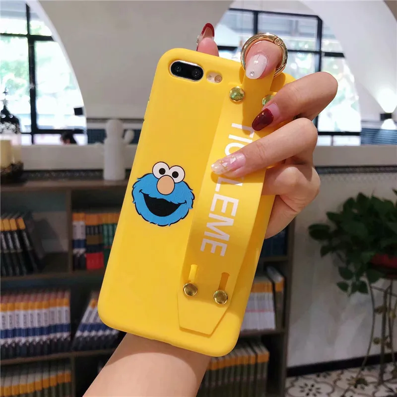 Ourdeals, модный однотонный мягкий чехол для телефона iphone XS MAX XR X 6 6s 8 7 plus, роскошный чехол на запястье с милым мультяшным рисунком