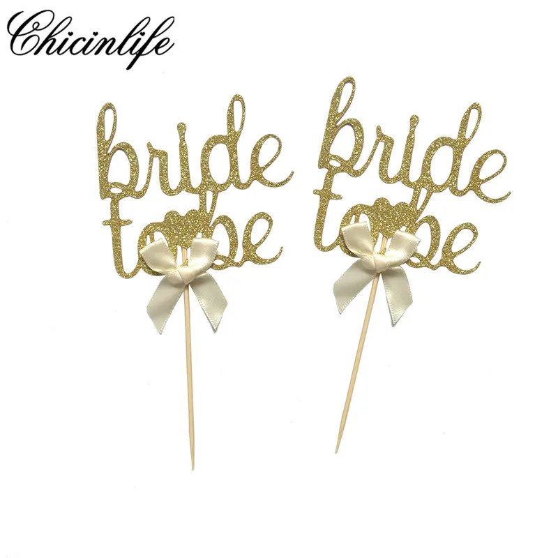 

Chicinlife 6Pcs Bride to Be cake Cupcake Toppers Wedding Bridal shower Hen Night Bachelorette Party Decorations Supplies
