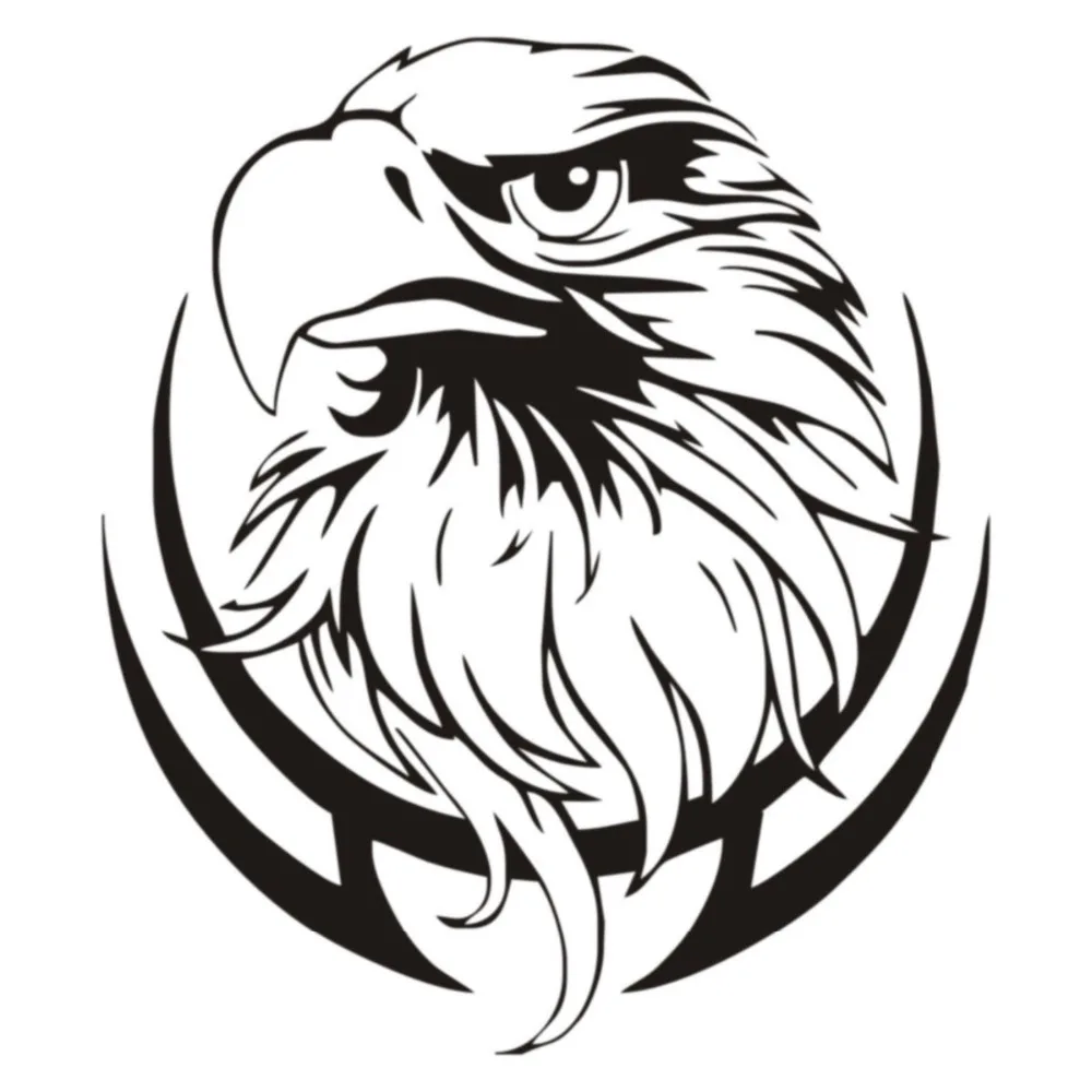 

Removable Vinyl New Design Eagle Head Branch Wall Stickers Home Decor Living Room Custom Color Wall Art Decals Wallpaper SA058B