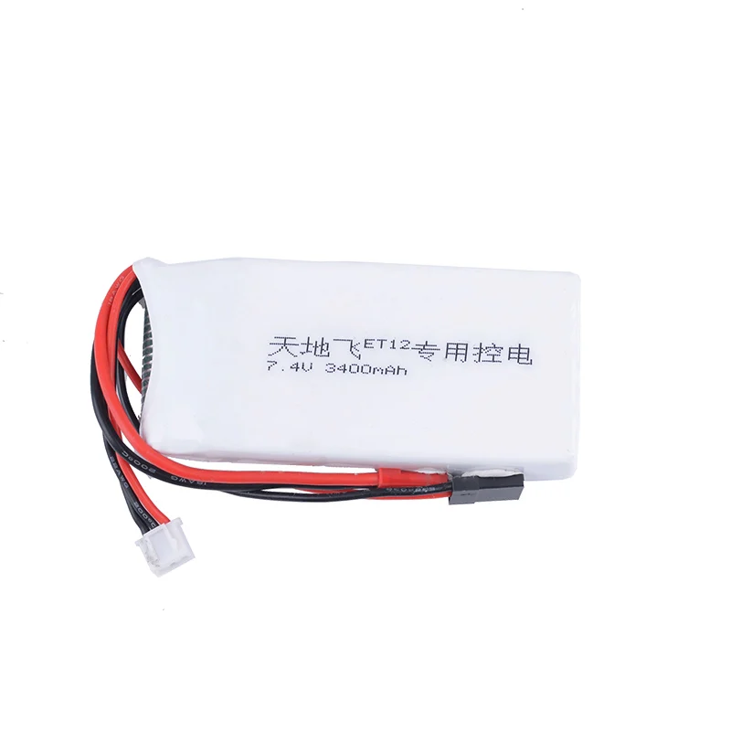 1 2 шт. обновленная 7 4 В 2S 3400 мАч 8C аккумуляторная Lipo батарея для WFLY ET12 передатчик