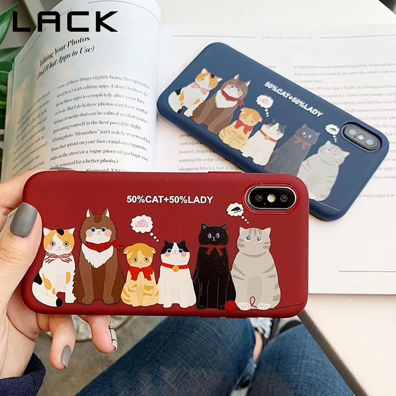 Отсутствие Cat Чехол для iPhone XS Max чехол X XR 6 S 7 8 Plus задняя крышка милый мультфильм