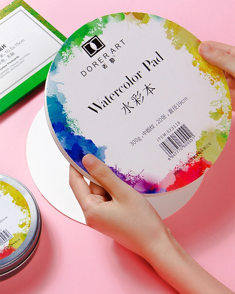 

High Quality Portable 300gsm Watercolor Paper Pad Acid Free Cotton For Hand Painted Watercolor Paint Paper Postcard For Travel