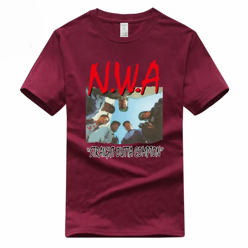 Футболка в стиле хип хоп NWA Straight Out Compton Европейский Размер Летняя Повседневная