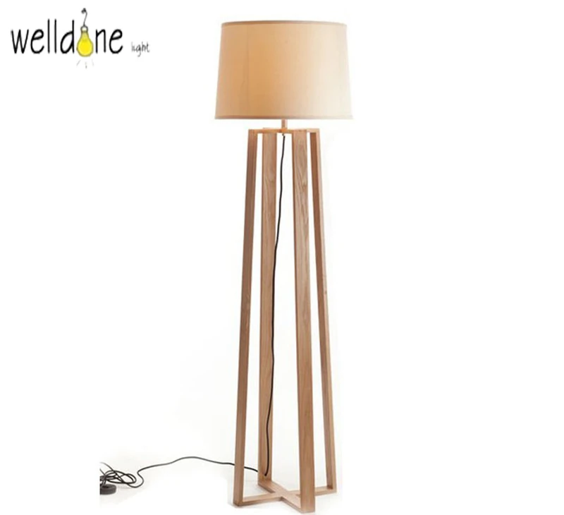 

The Nordic minimalist wooden floor lamp NEW Japanese living room bedroom study vertical solid wood lamps