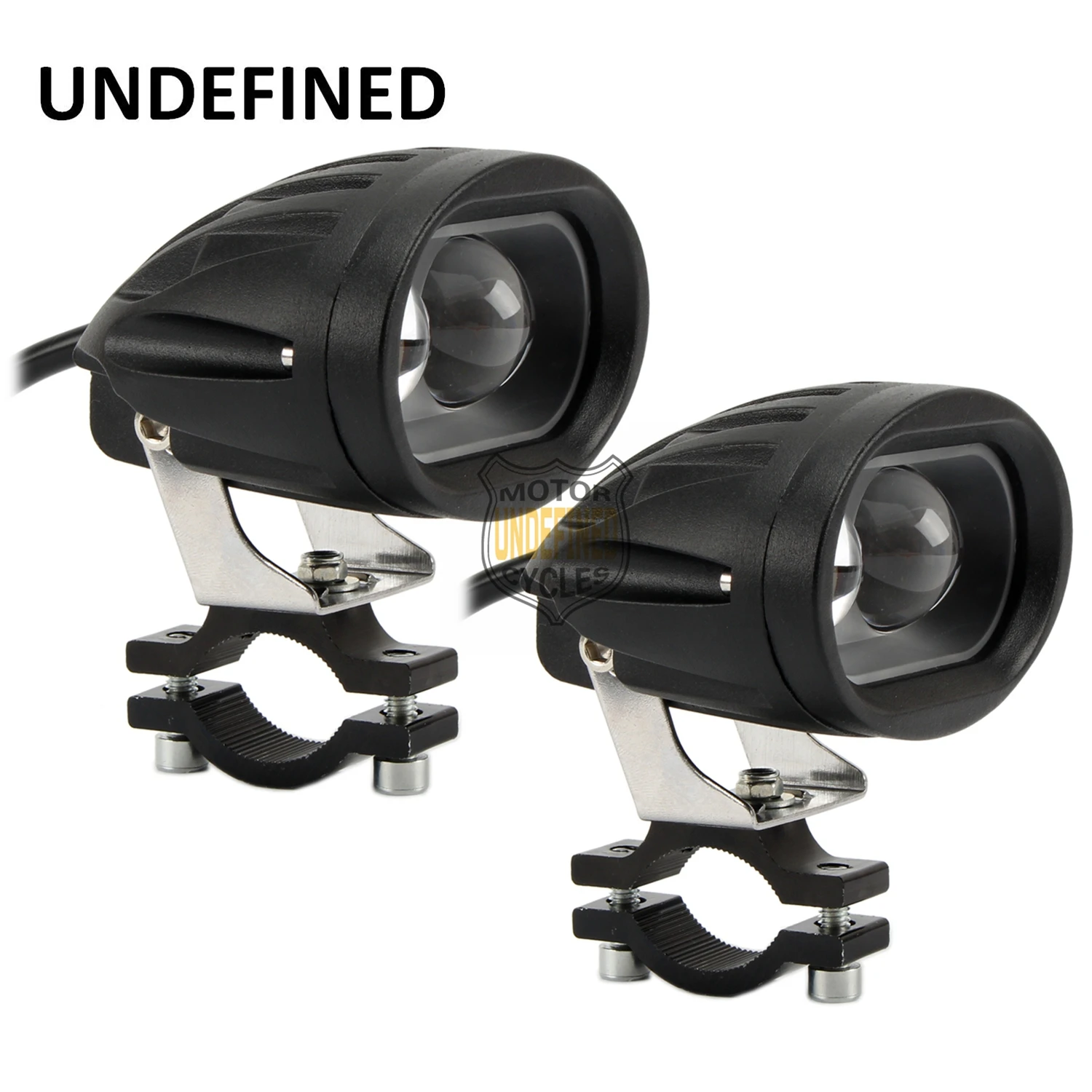 Фара для мотоцикла 2 шт. двойная светодиодная фара вождения черная алюминиевая