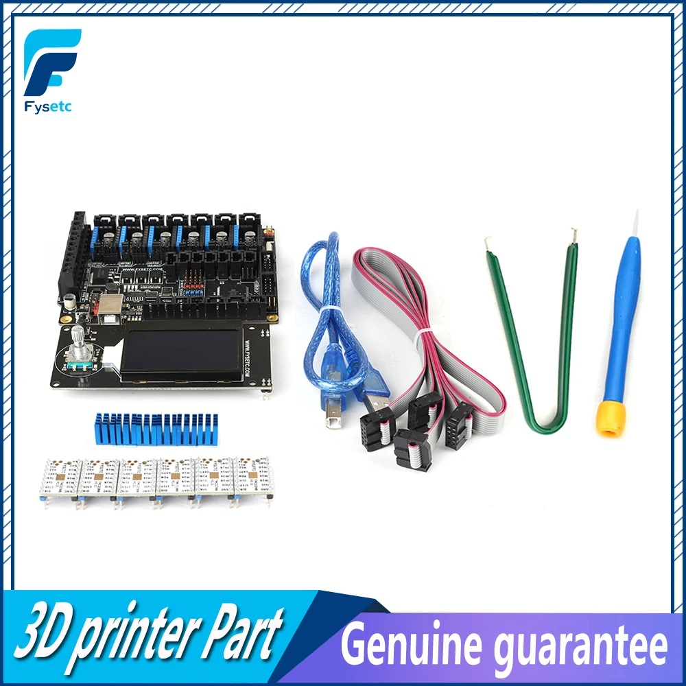 FYSETC F6 V1.3 плата + MINI12864 ЖК-дисплей mini 12864 6 шт. TMC2208 V1.2 Драйвер шагового двигателя для