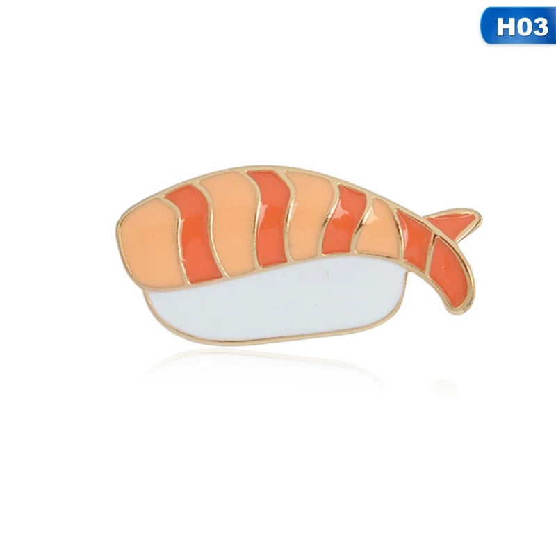 Мультфильм японская кухня рис ролл рыба суши брошь булавки куртка сумка для