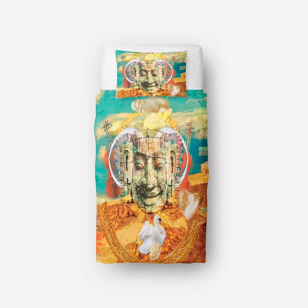 Набор постельного белья Abstract Patten для детей рисунок Будды и человеческого скелета