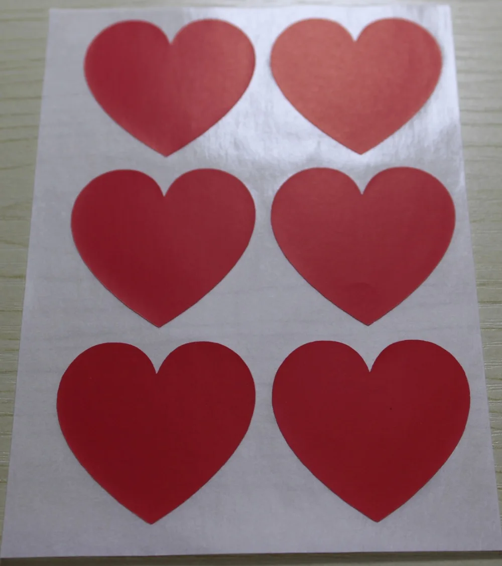 3 8 см ярко-красное сердце наклейка