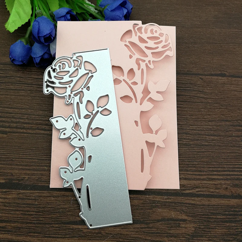 

Rose Leaves border Metal Cutting Dies Stencils Die Cut for DIY Scrapbooking Album Paper Card Embossing