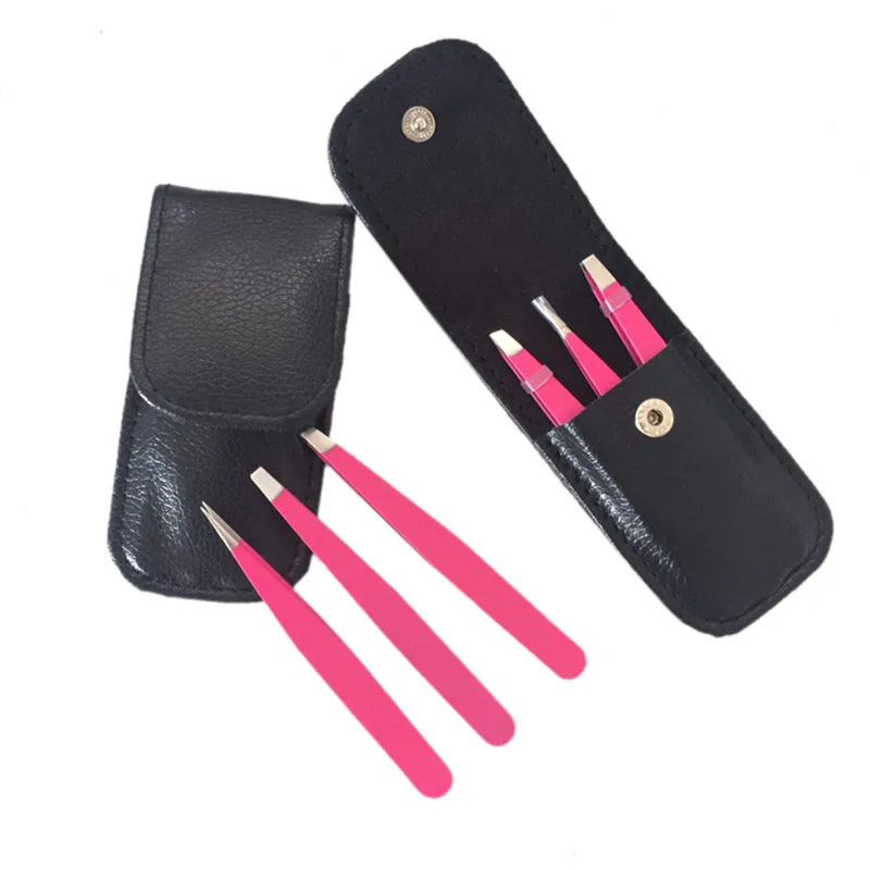 Набор пинцетов для удаления волос лица из нержавеющей стали 3 шт. пинцет бровей 9 6