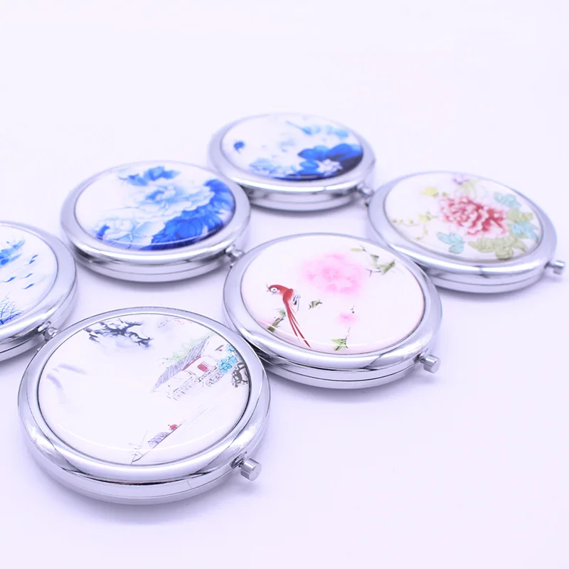 3 шт складное портативное круглое косметическое зеркало для женщин компактное с