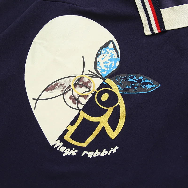 Высокое качество женское платье с v образным вырезом мультяшным принтом mididress