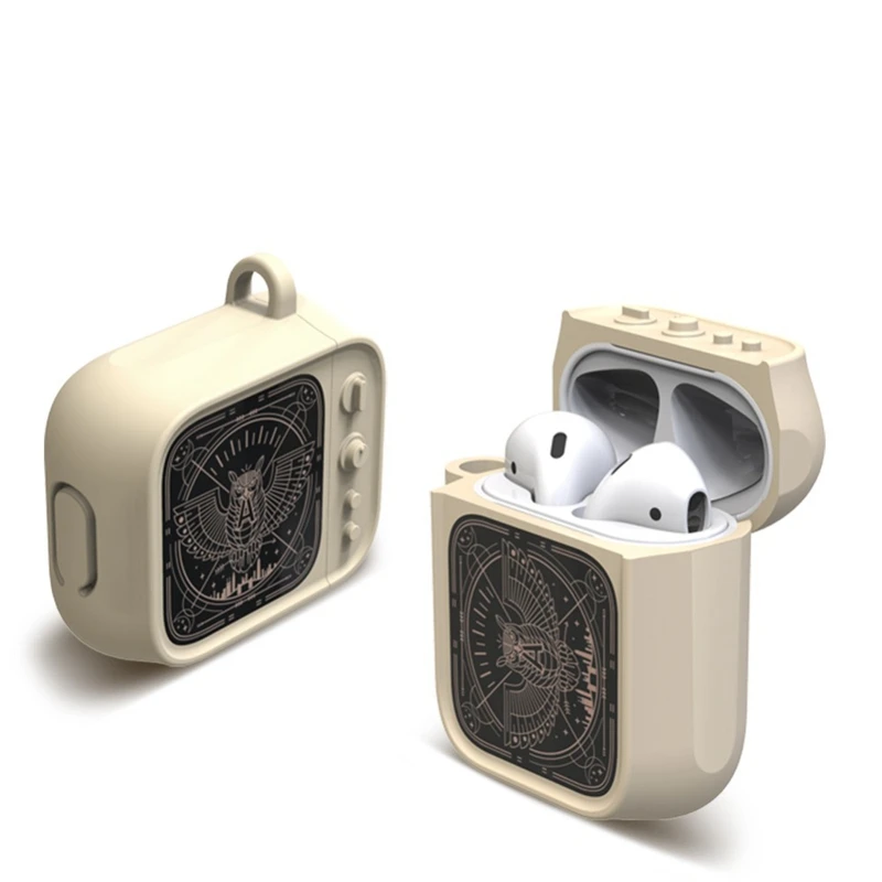 Роскошный чехол для Airpods 2 чехол силиконовый милый чехол для Apple Airpod беспроводные наушники для Air Pods аксессуары брелок ТВ коробка