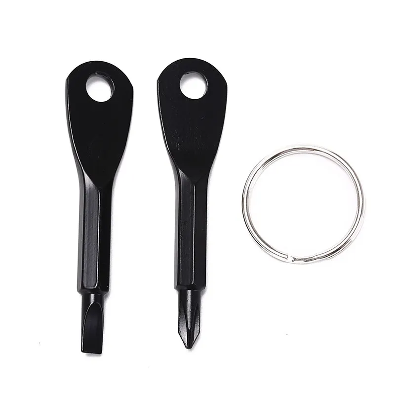 2 шт. многофункциональный брелок Серебристая Черная Нержавеющая Сталь мульти