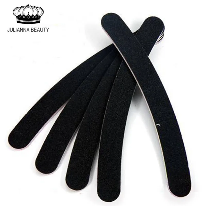 

2 x Grey Nail Files Sanding 100/180 Curve Banana Nail Art Tips Manicure Pedicure Slim Sandpaper Washable Nail File Free shipping