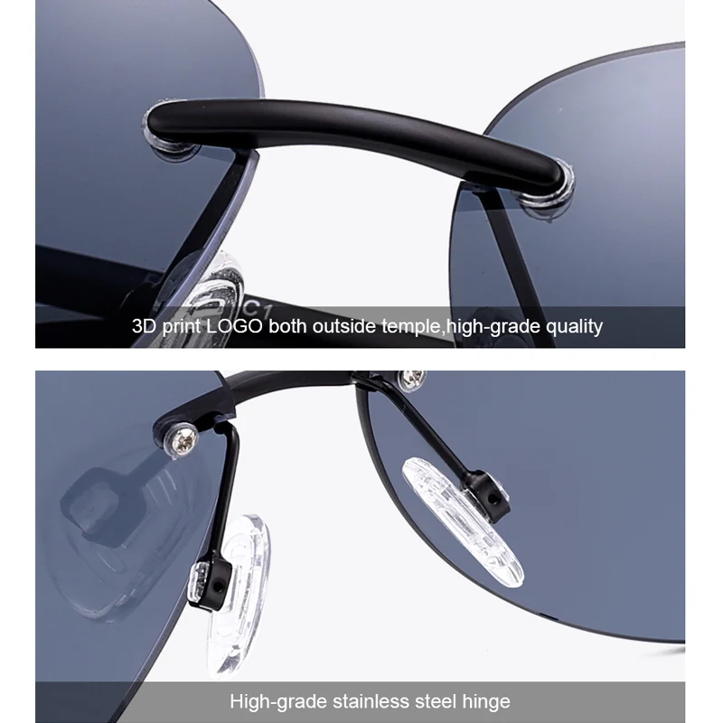 MATIC Driver коричневые поляризованные солнцезащитные очки авиаторы без оправы для