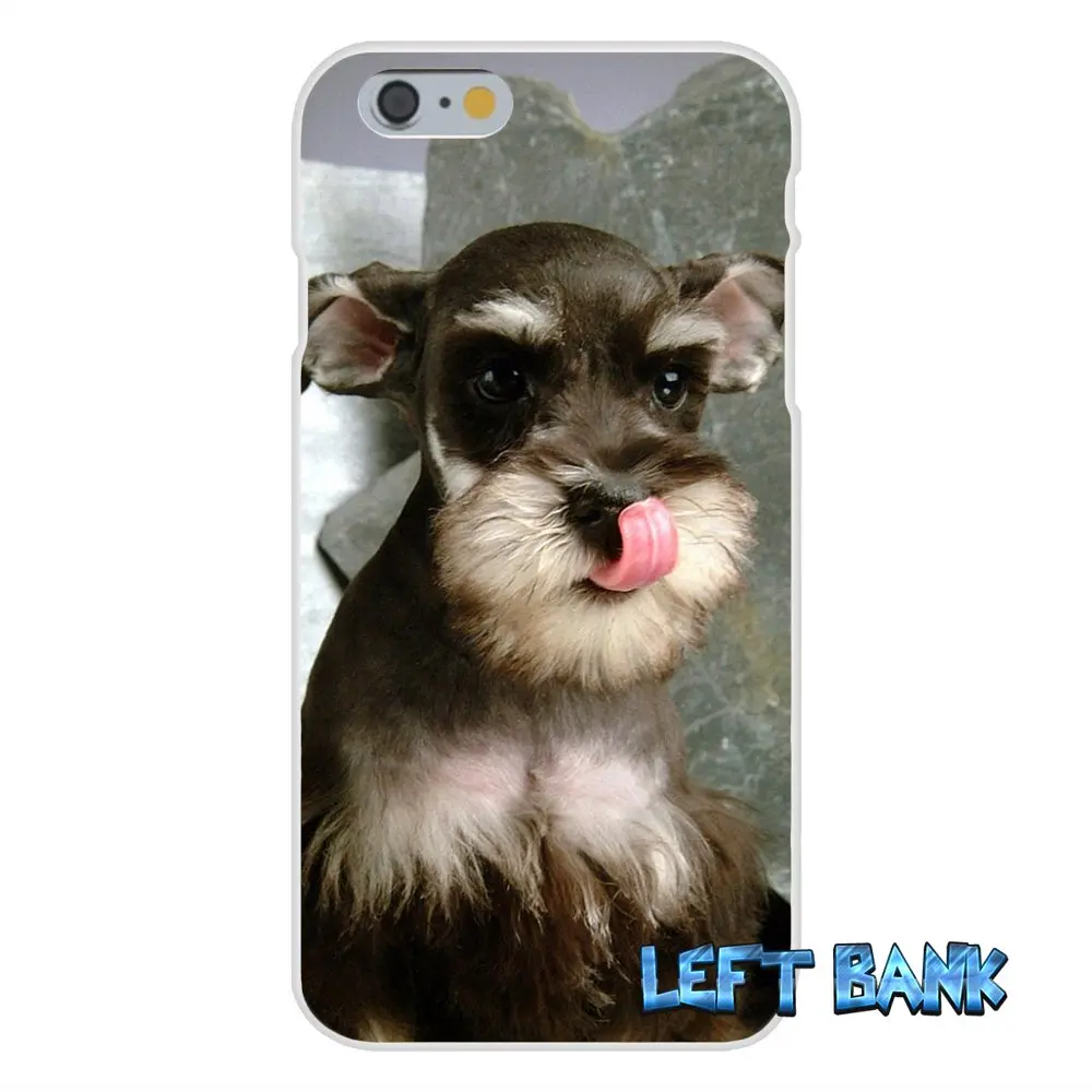 Schnauzer Puppy Dog Мягкий Силиконовый ТПУ Прозрачный чехол для iPhone 4 4S 5 5S 5C SE 6 6S 7 Plus|case for