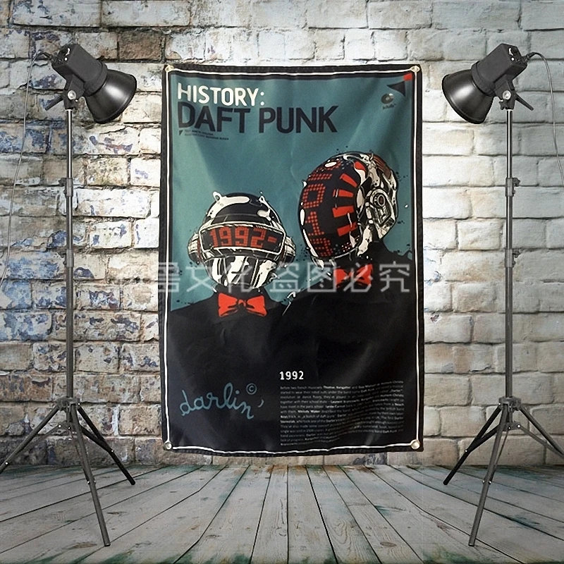 &quotDaft punk&quot HD музыкальный плакат гобелен поп группа баннер четыре отверстия флаг