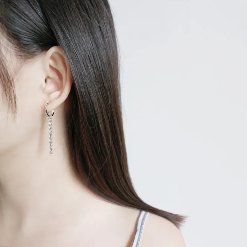 Висячие серьги Flyleaf с асимметричной цепочкой и кисточкой для женщин высокое