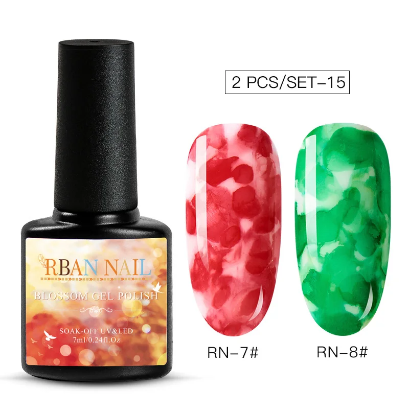 RBAN NAIL Blossom УФ-гель для ногтей Набор DIY цветущие цветы шаблон светодиодный Гель-лак для ногтей Полупостоянный гибридный УФ-лак - Цвет: ZH04538