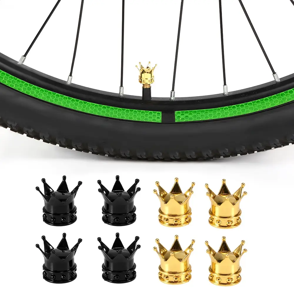 4 шт. колпачки для велосипедных клапанов в форме короны воздушных колес