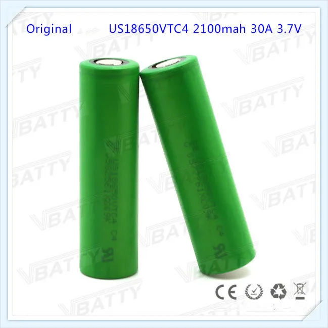 Аккумулятор 30A US18650VTC4 2100mah 18650 Li Ion аккумулятор для Sony brand (1 шт.)|li-ion battery|rechargeable