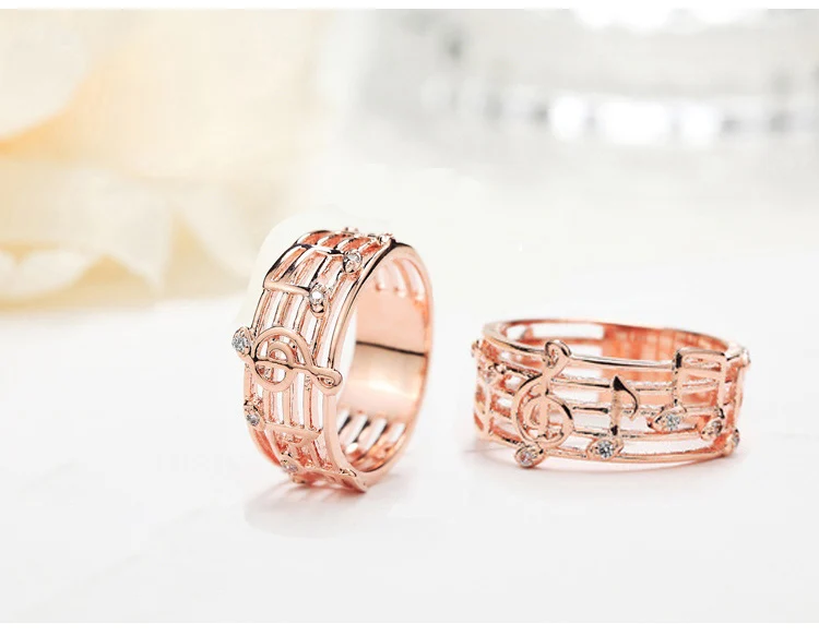 DJMACC классический фирменный дизайн Музыкальная нота Кристалл полый Широкий