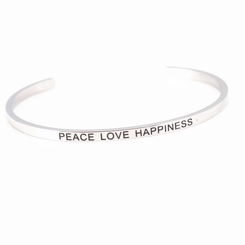 Браслет с гравировкой из нержавеющей стали &quotодин день за раз&quot Положительная