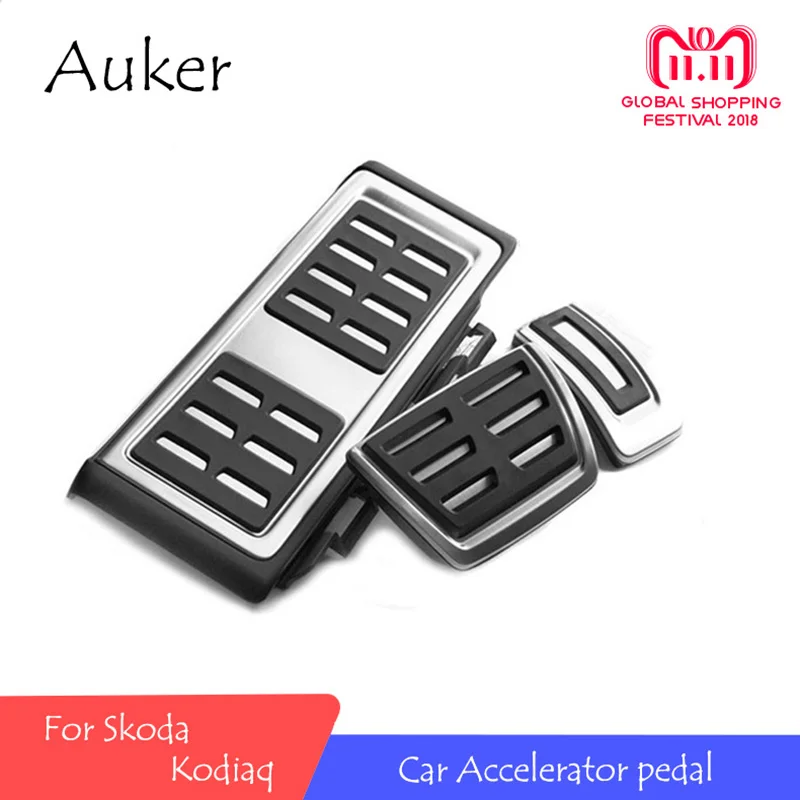 

For 2017 2018 2019 Skoda Kodiaq AT MT Accelerator Brake Pedal Treadle Footrest Plate Clutch Throttle Refit Car Styling