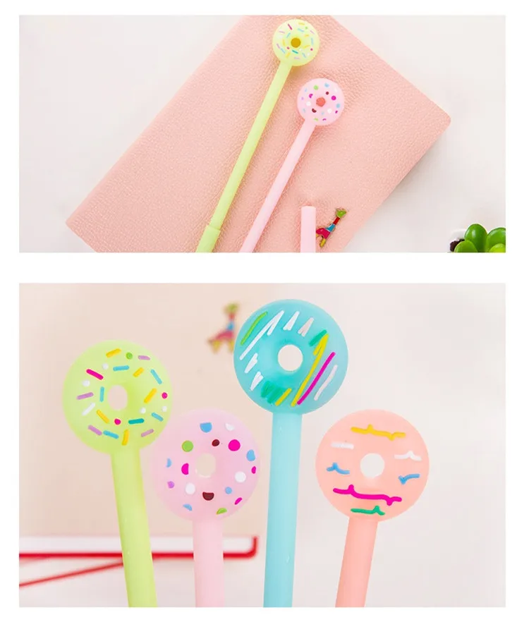 36 шт./лот милые гелевые ручки-пончики Новинка Ручка-Конфета для подписи Детские