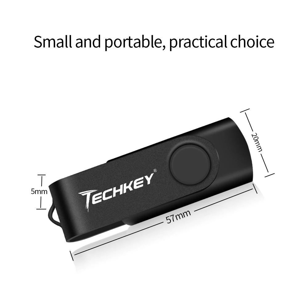 

USB Flash Drive 32GB 128GB pen drive 64GB TECHKEY pendrive 8GB thumb drive 4GB micro cel memoria usb memory stick gift u disk