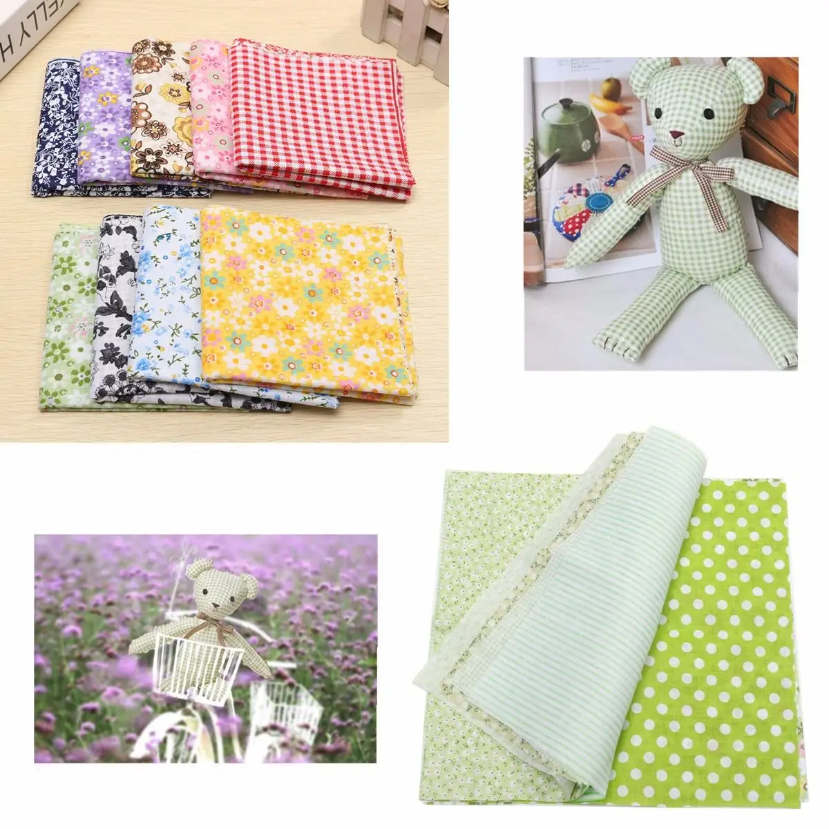 7Pcs 1" квадраты Ассорти рисунок цветочный из хлопчатобумажной ткани ткань для поделки своими руками Ткань для шитья, пэчворка ручной работы ткань 25x25 см