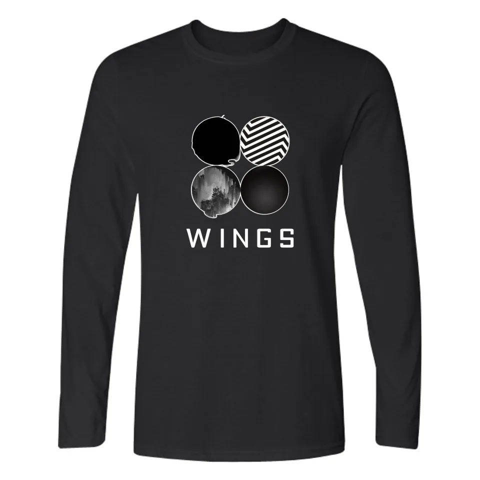 Bangtan Boys 2th Album WINGS Футболка женская/Мужская Повседневная футболка harajuku Young Forever